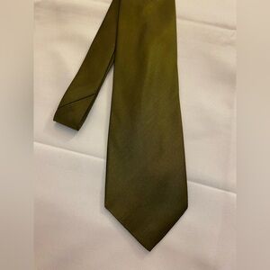 Donna Karan Olive Silk Tie